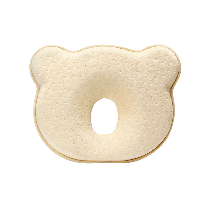 Oreiller à tête anti-plate pour bébé en mousse à mémoire de forme en tissu velours