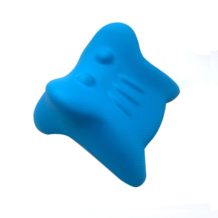 Oreiller éponge en mousse PU développé sur mesure par les fabricants, oreiller de massage du cou une pièce, oreiller de traction cervicale auto-peau