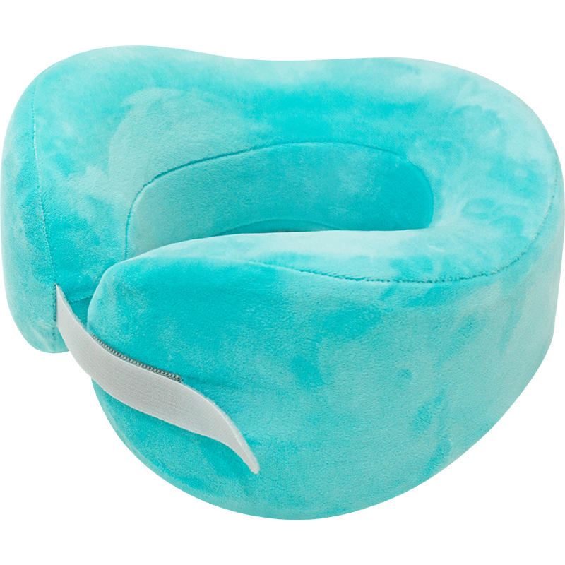 Oreiller en forme de U en mousse à mémoire de forme en microfibre