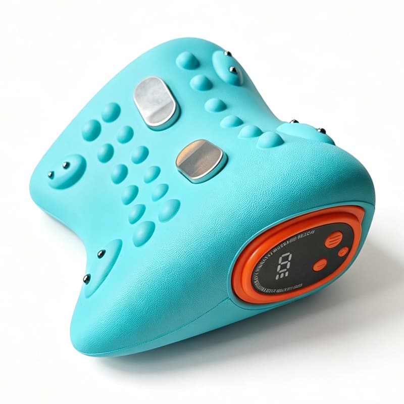 Appareil de massage cervical EMS avec chauffage à micro-courant, vibration et télécommande, oreiller de massage cervical