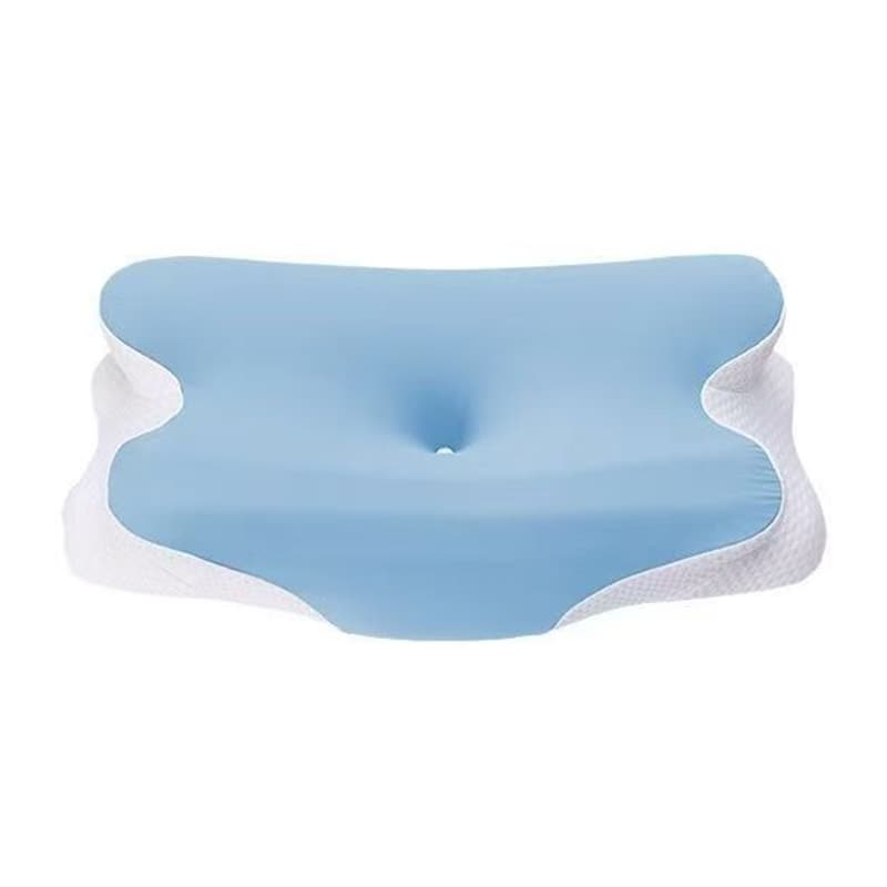 Nouvel oreiller en mousse à mémoire de forme, oreiller en corne ondulée, oreiller de soutien du cou papillon pour dormir sur le côté, oreiller à mémoire de sommeil profond et à récupération lente